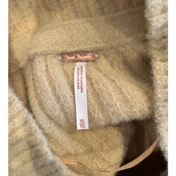 Free People Cocoa Rib Henley Sweater Size XL - Picture 8 of 11